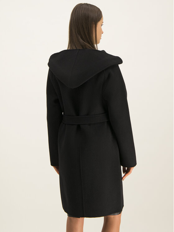 Manila Grace Manila Grace Cappotto di lana K066WU Nero Regular Fit