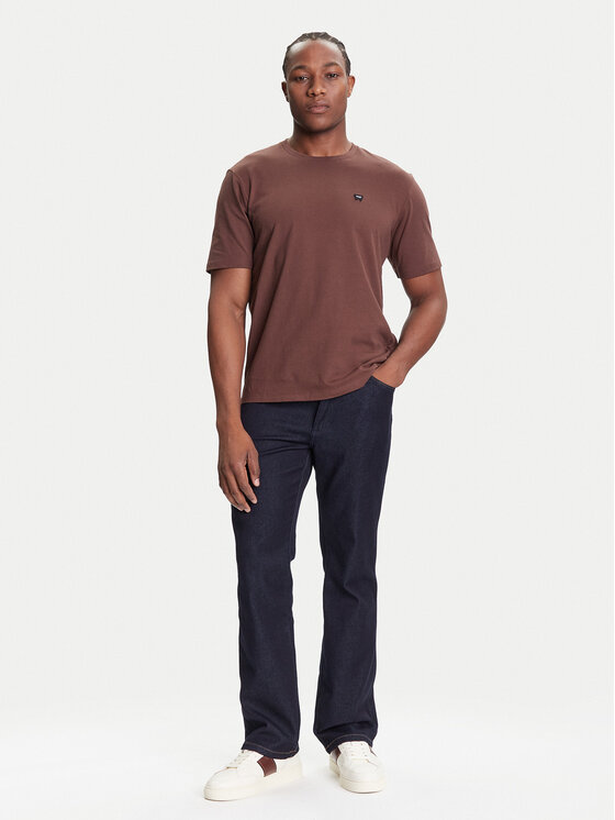 Wrangler Wrangler T-shirt Sign Off 112371484 Smeđa Regular Fit
