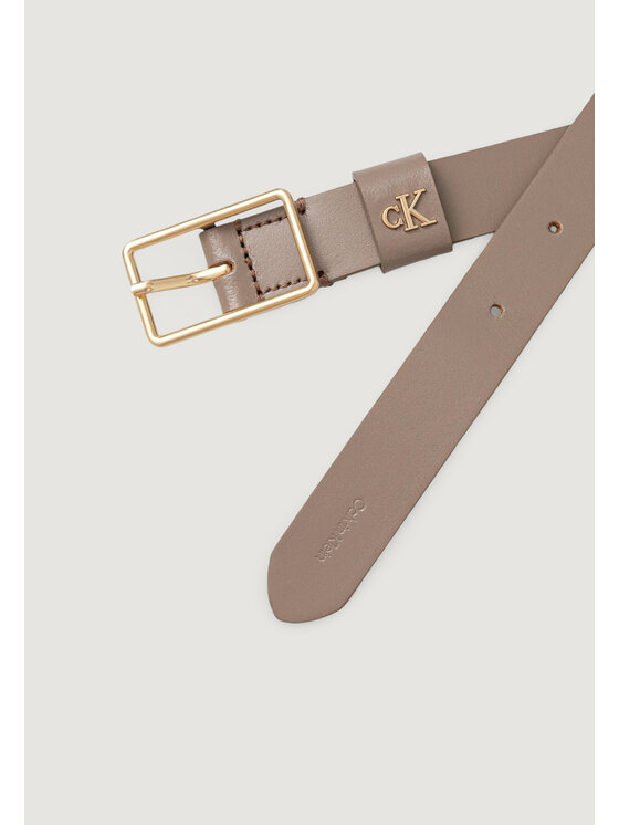 Calvin Klein Calvin Klein Cintura da donna SQUARE BUCKLE CK LOOP 25MM Beige