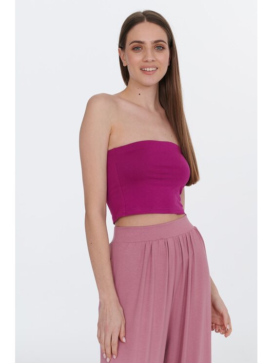 NAOKO NAOKO Top Infinity Magenta Love Różowy Regular Fit