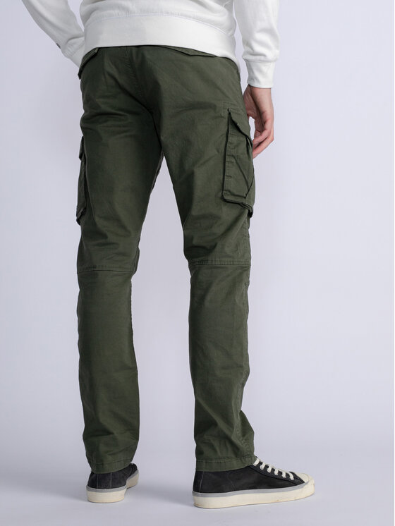 Petrol Industries Petrol Industries Pantaloni di tessuto M-3030-TRO581 Verde Slim Fit