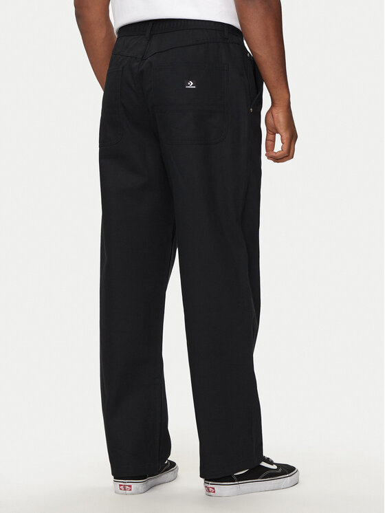 Converse Converse Medžiaginės kelnės M Converse Woven Pant 10026010-A02 Juoda Relaxed Fit