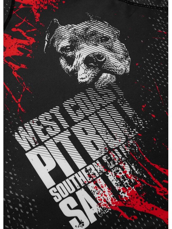 PITBULL PITBULL Koszulka techniczna Longsleeve Mesh Performance Pro plus Blood Dog II M Czarny Regular Fit