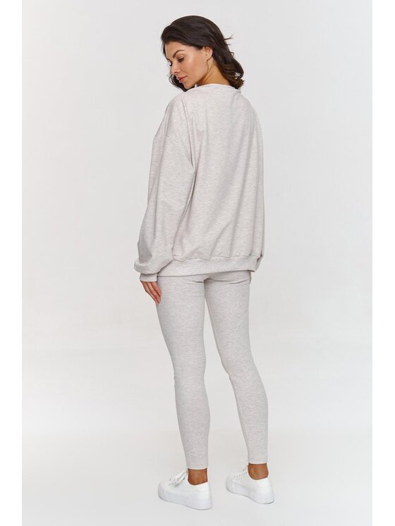 Makadamia Makadamia Dres A2 Beżowy Loose Fit