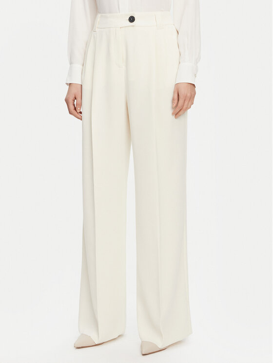 Marella Marella Palazzo hlače Olinto 2513131053 Bijela Wide Leg