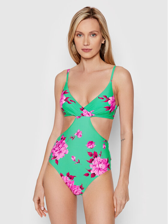 Seafolly Seafolly Maudymosi kostiumėlis Full Bloom 11038-932 Žalia