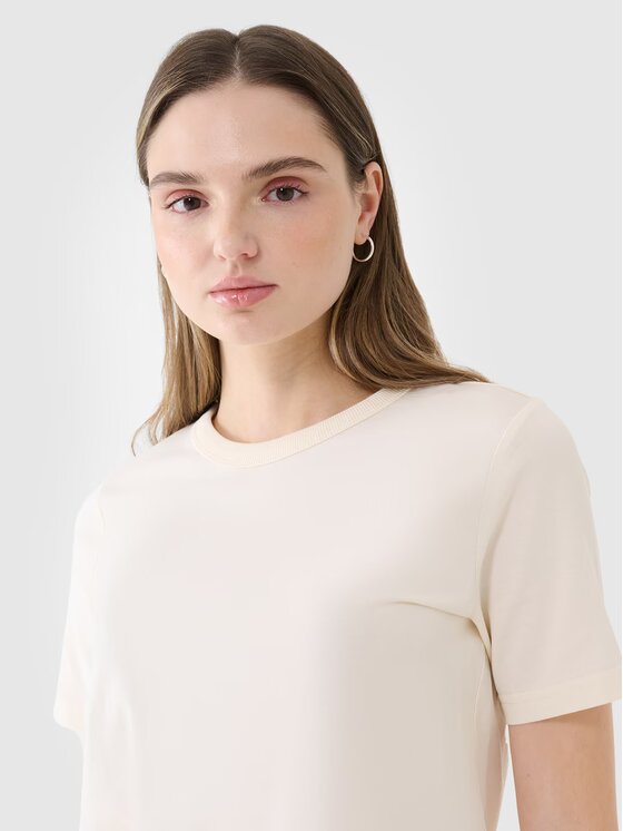 4F 4F T-shirt 4FWSS25TTSHF1991-11S Bianco Regular Fit