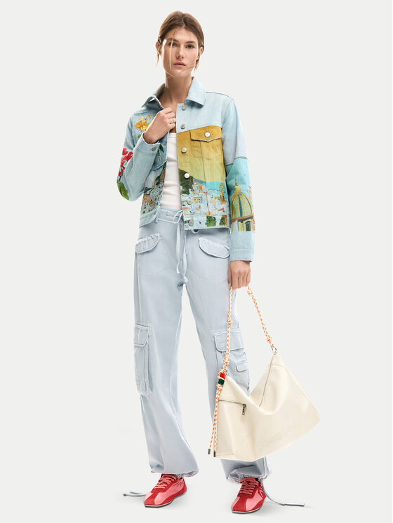 Desigual Desigual Jeansová bunda Indi 26SWED02 Světle modrá Regular Fit