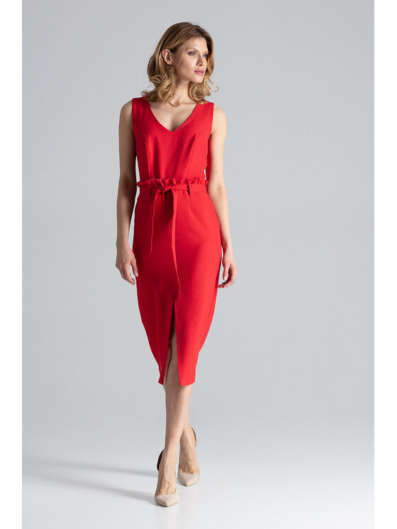 FIGL FIGL Šaty M633 Červená Regular Fit