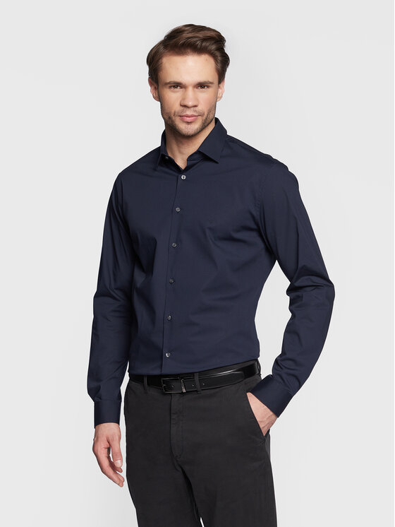 Calvin Klein Krekls K10K108229 Tumši zils Slim Fit