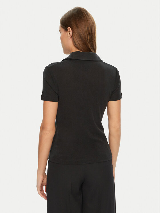 Tommy Hilfiger Tommy Hilfiger Tricou polo WW0WW44446 Negru Slim Fit