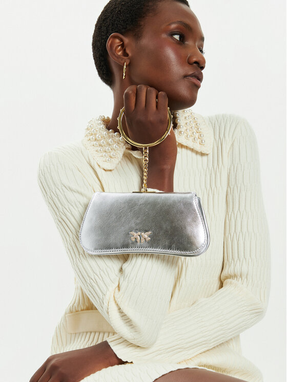 PINKO Pinko Soma Marpesia Clutch Sudraba