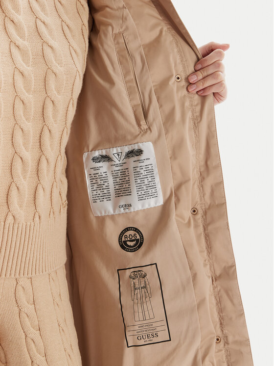 Guess Guess Daunenjacke W5BL29 W2802 Beige Regular Fit