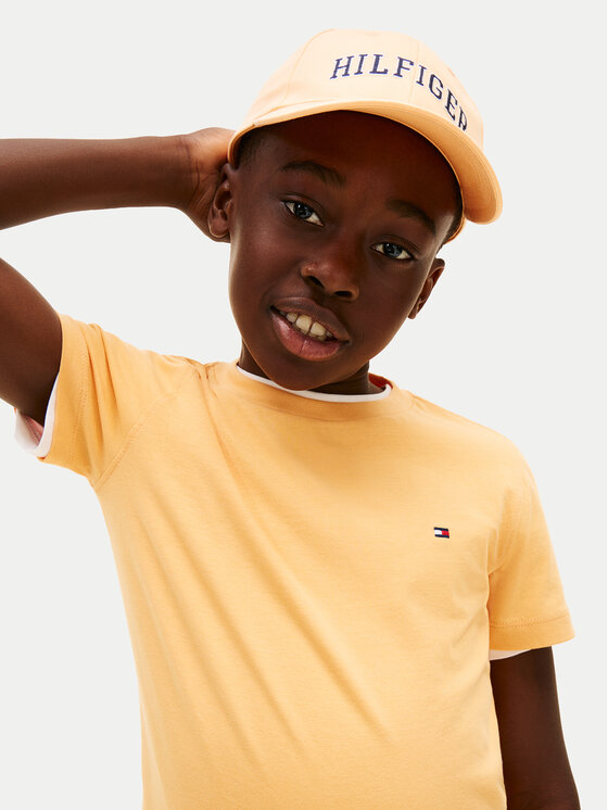 Tommy Hilfiger Tommy Hilfiger T-Shirt KB0KB06879 Pomarańczowy Regular Fit