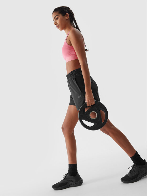 4F 4F Αθλητικό σορτς 4FWSS24TFSHF386-20S Μαύρο Regular Fit