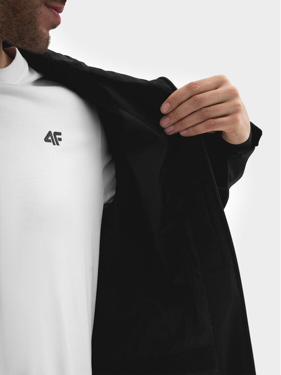 4F 4F Μπουφάν μεταβατικό 4FWSS25TTJAM703-20S Μαύρο Regular Fit