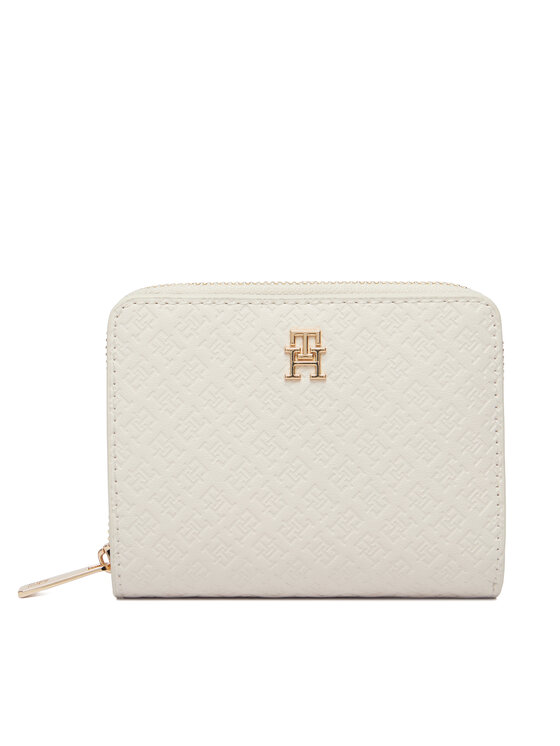 Tommy Hilfiger Tommy Hilfiger Peněženka Th Icon Med Za W/Flap Mono AW0AW18474 Béžová