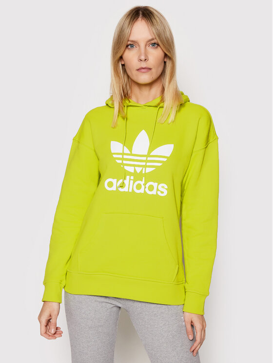 yellow adidas trefoil
