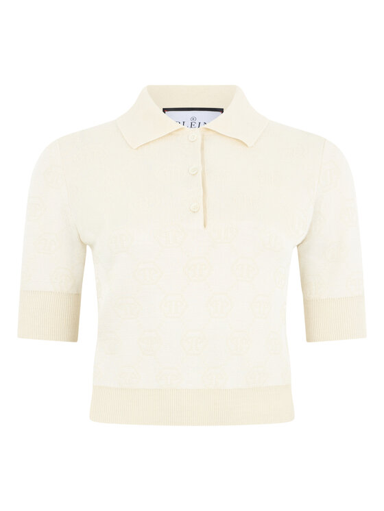PHILIPP PLEIN PHILIPP PLEIN Polo 31378 Biały Regular Fit