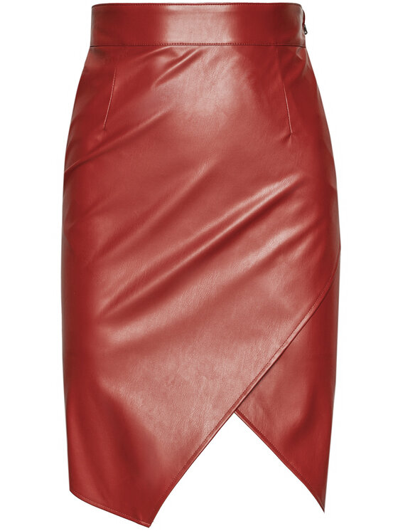 Patrizia Pepe Patrizia Pepe Спідниця зі штучної шкіри 8L0371/A1DZ-R692 Червоний Slim Fit