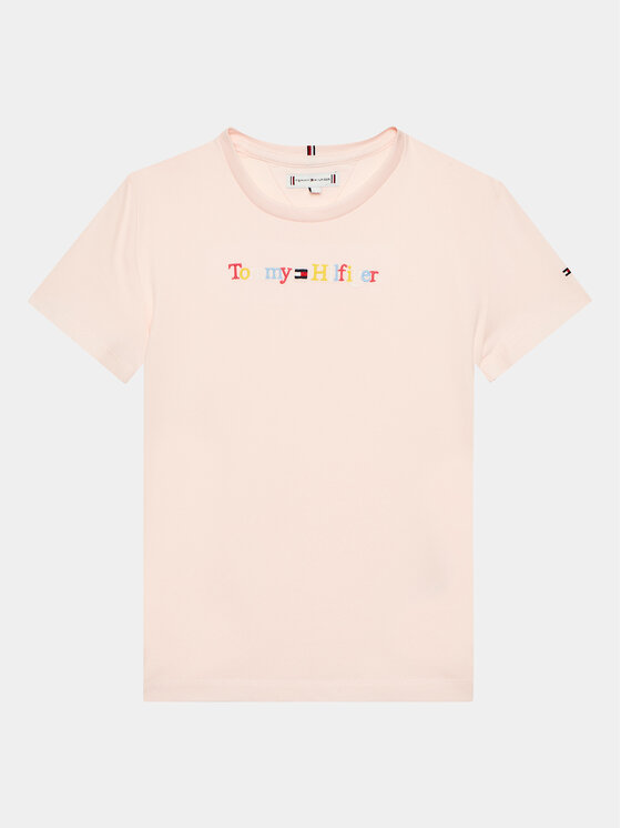 Tommy Hilfiger Tričko KG0KG07263 D Ružová Regular Fit