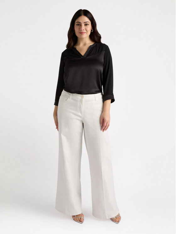 Fiorella Rubino Fiorella Rubino Bluzka G036L008349N033 Czarny Flared Fit