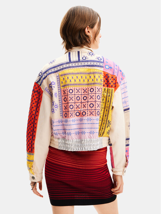 Desigual Desigual Kurtka jeansowa Julie 24SWED02 Écru Regular Fit