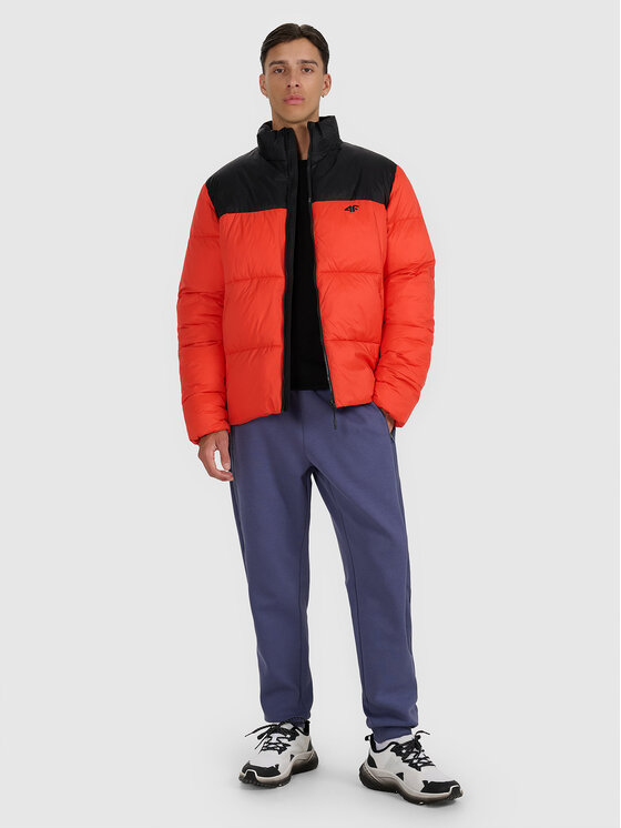 4F 4F Kurtka puchowa APRES SKI Czerwony Regular Fit