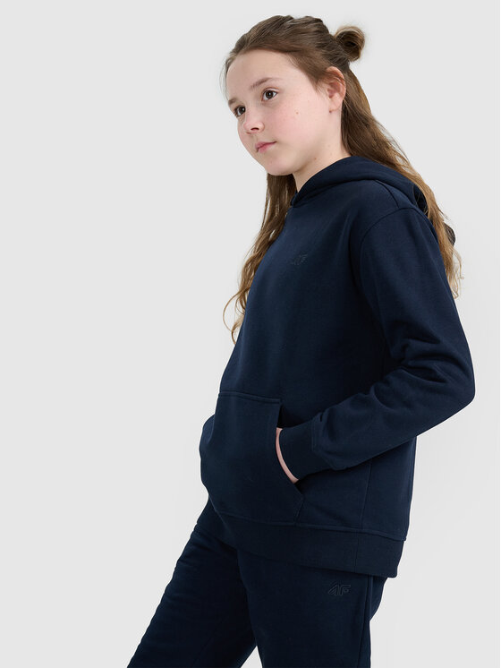 4F 4F Bluza BASIC+ Granatowy Loose Fit