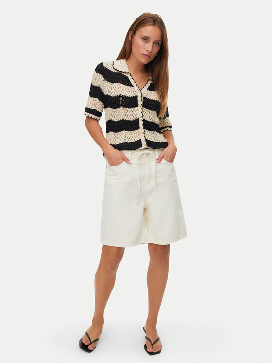 Vero Moda Vero Moda Kratke traperice Villa 10326196 Bež Regular Fit