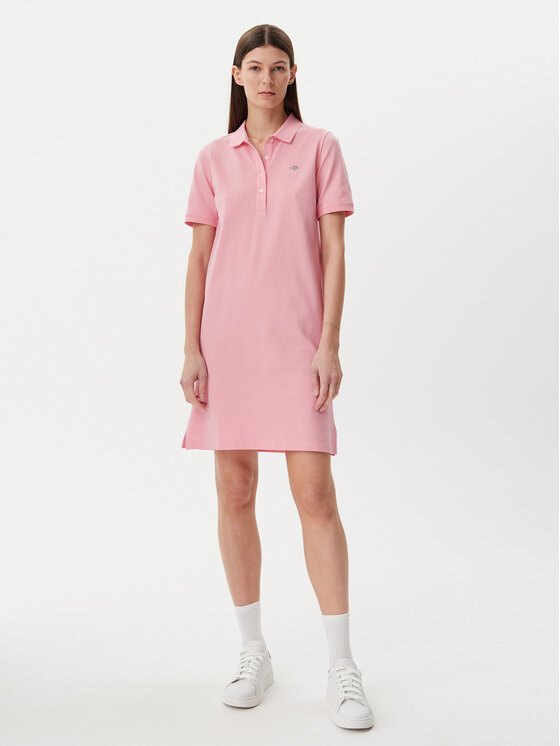 Gant Gant Sukienka codzienna Shield 4201529 Różowy Regular Fit