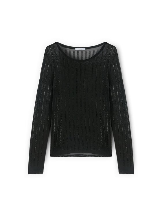 Motivi Motivi T-shirt G009W003469N033 Nero Regular Fit