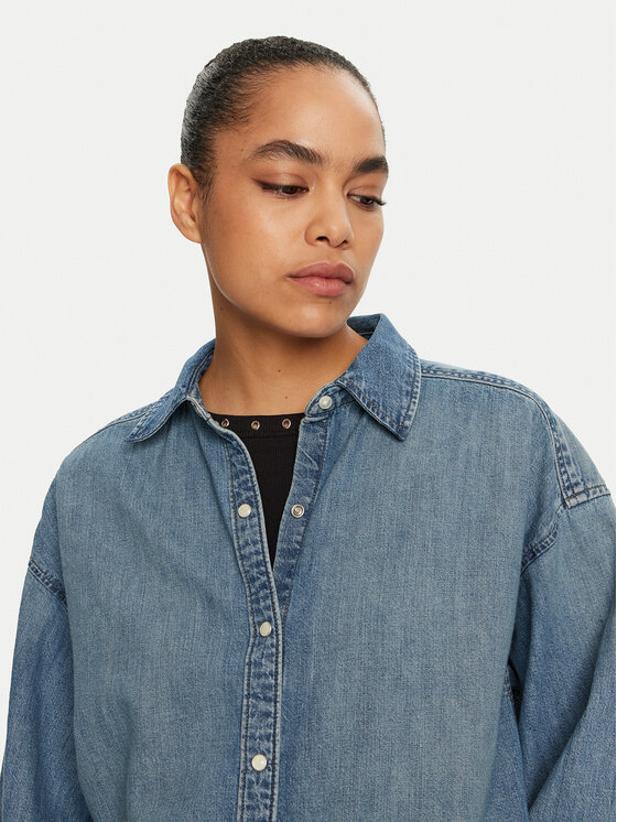 Wrangler Wrangler Τζιν πουκάμισο Cool Girl 112356474 Μπλε Regular Fit