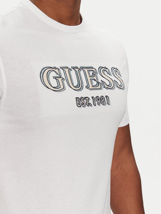 Guess Guess Póló M5GI07 I3Z14 Fehér Slim Fit