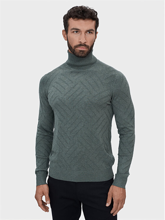 Evenemen Evenemen Sweter Golf Zielony Slim Fit