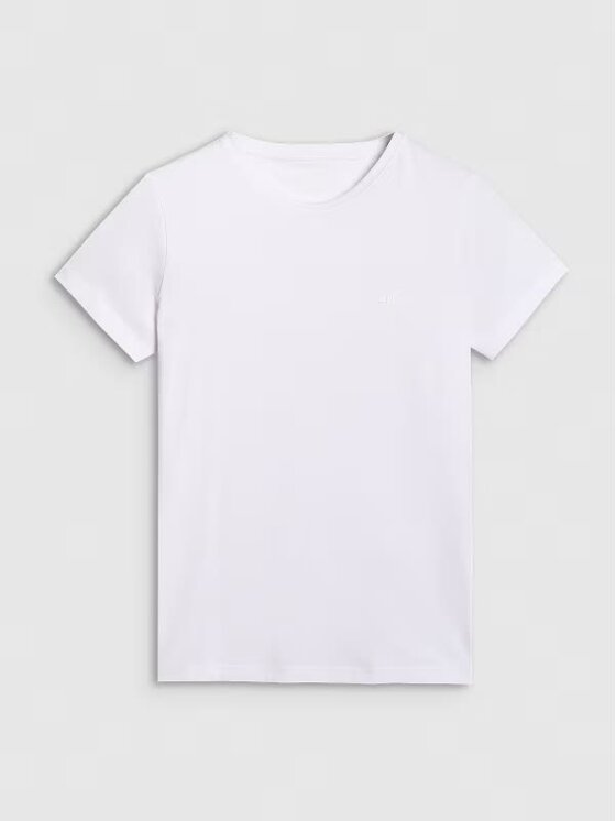 4F 4F Tričko 4FWMM00TTSHF2255-10S Biela Slim Fit