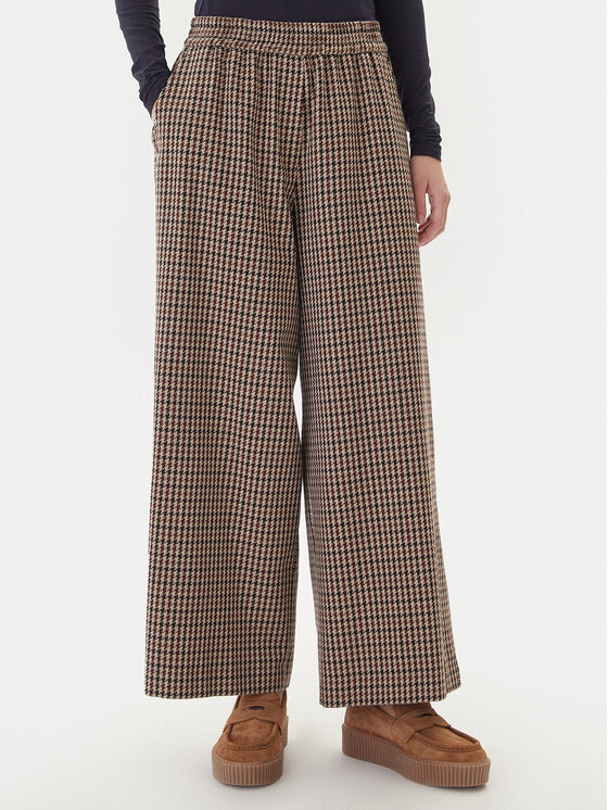 Weekend Max Mara Weekend Max Mara Штани з тканини Ebe 2525136052 Бежевий Wide Leg