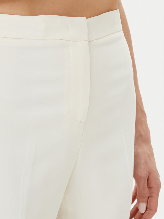 PINKO PINKO Hlače iz tkanine 104690 A213 Z07 Bela Regular Fit