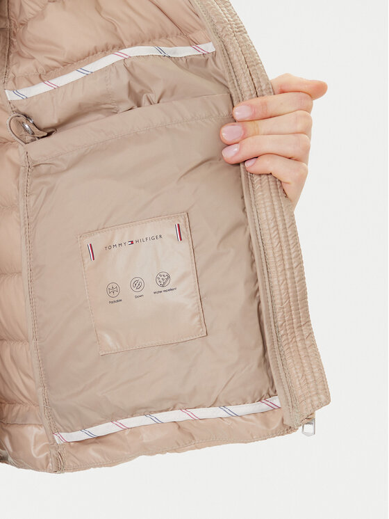 Tommy Hilfiger Tommy Hilfiger Пухено яке WW0WW46788 Бежов Regular Fit