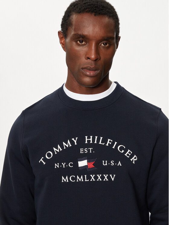 Tommy Hilfiger Tommy Hilfiger Pulóver MW0MW35526 Sötétkék Regular Fit