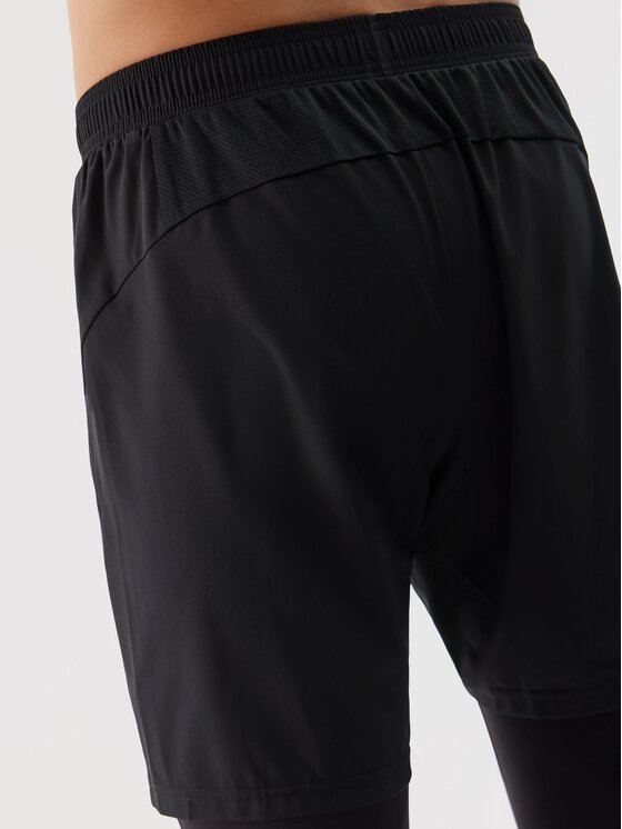 4F 4F Športové kraťasy 4FWSS24TFSHM574-20S Čierna Regular Fit