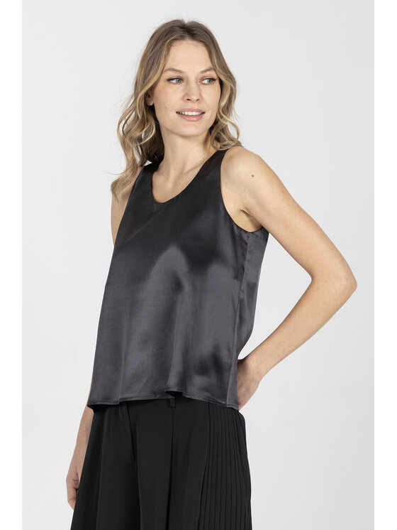 Deni Cler Milano Deni Cler Milano Top W-DC-0019-F2-A9-90-1 Czarny Regular Fit