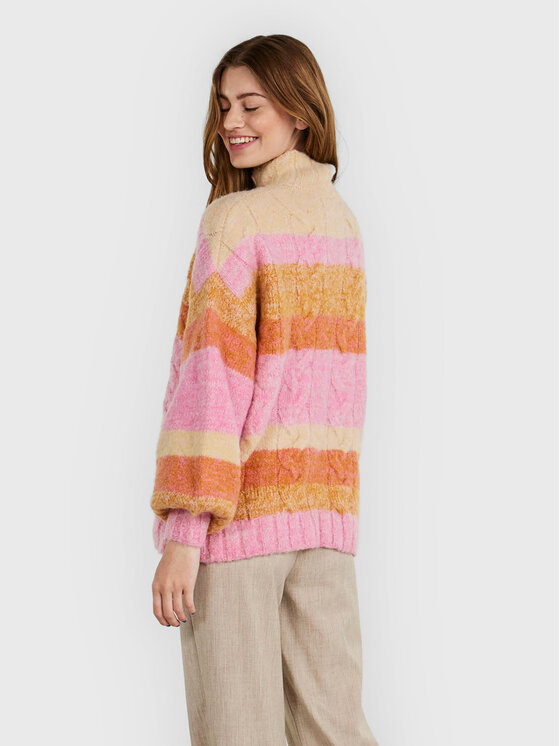 YAS YAS Krekls ar augstu apkakli Marlia 26028100 Rozā Relaxed Fit