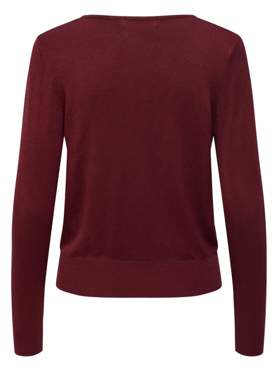 ONLY ONLY Maglione ONLVENICE LIFE VNECK PULLOVER Bordeaux Regular Fit