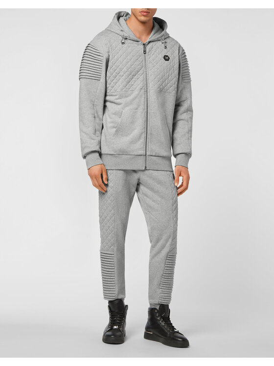PHILIPP PLEIN PHILIPP PLEIN Sada mikina a látkové kalhoty 8859 Šedá Regular Fit