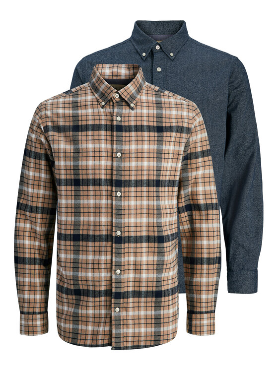 Jack & Jones Jack & Jones Marškinių komplektas Blubarkley 12294328 Smėlio Regular Fit