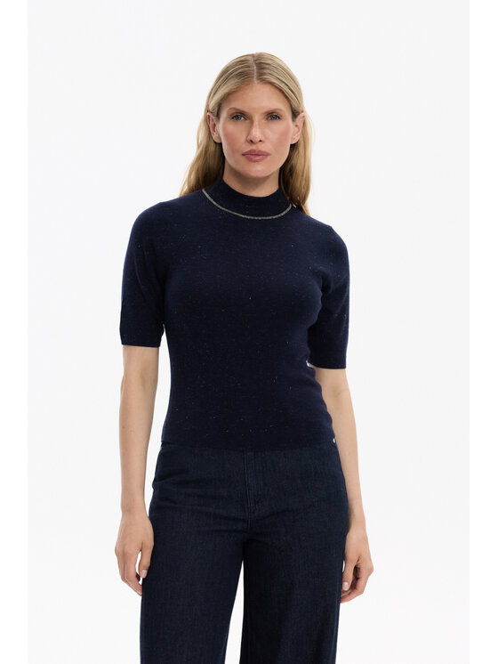 Deni Cler Milano Deni Cler Milano Sweter T-DC-S286-F5-90-59-1 Granatowy Regular Fit