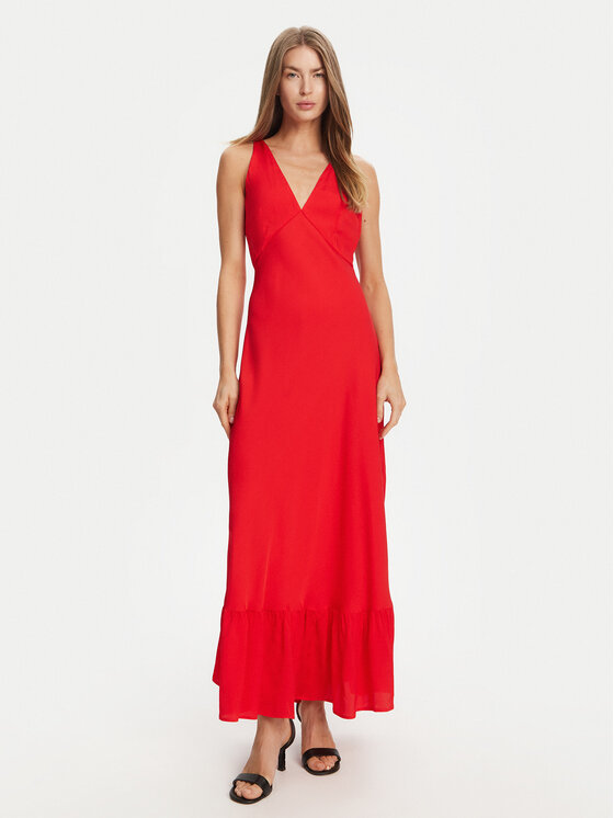 TWINSET Večerné šaty 251TT2191 Červená Regular Fit
