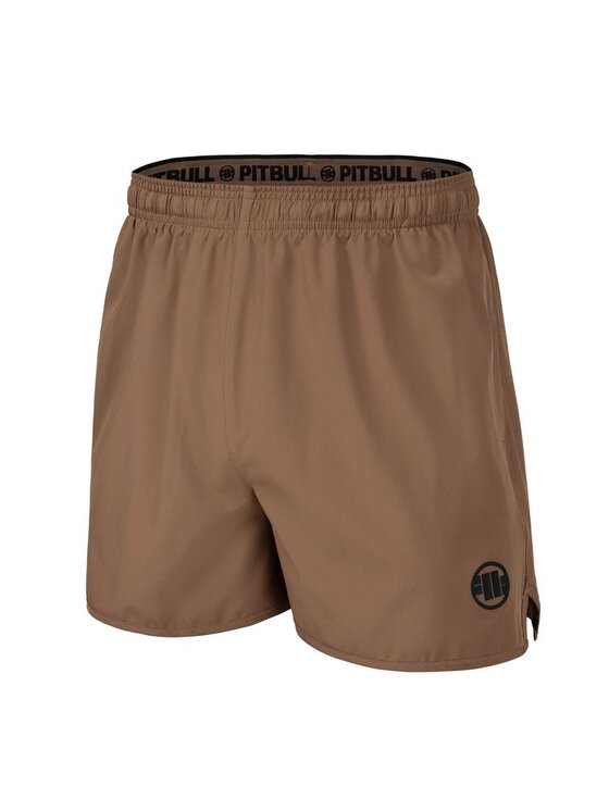 PITBULL PITBULL Szorty sportowe Performance Pro plus Small Logo II Beżowy Regular Fit