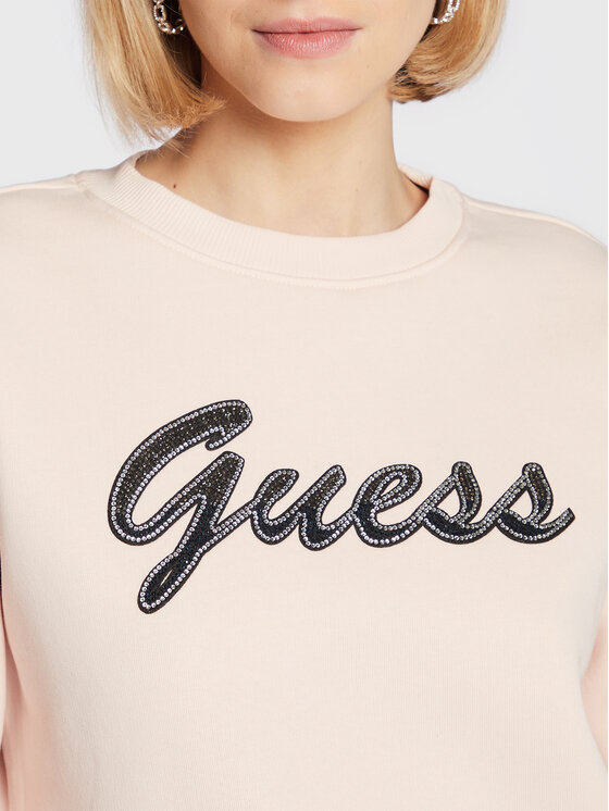 Guess Guess Μπλούζα W3RQ10 K9Z21 Ροζ Relaxed Fit